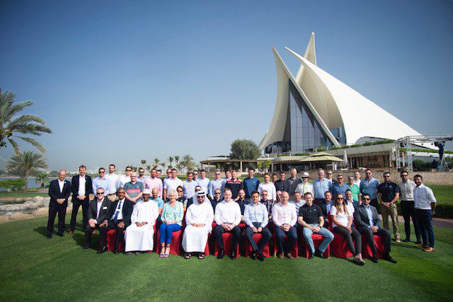 Pictured – a group photo of the delegates in front of the iconic Dubai Creek Clubhouse 