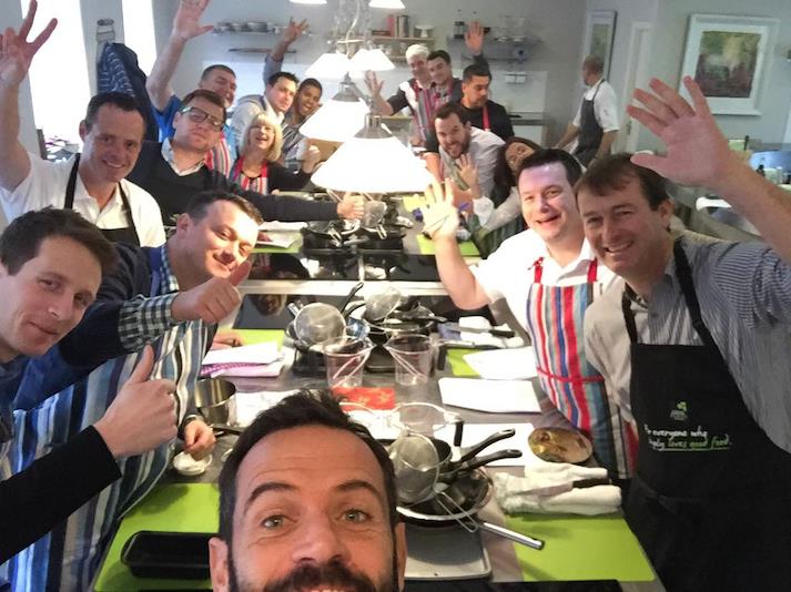 Delegates at the Cookery school with Oliver Dunne