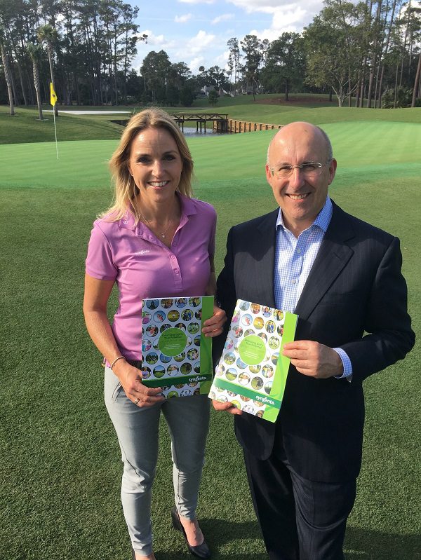 Syngenta Golf Ambassador, Carin Koch and Syngenta Global Head of Lawn & Garden, Jeff Cox launched the new report at the HSBC Golf Business Forum