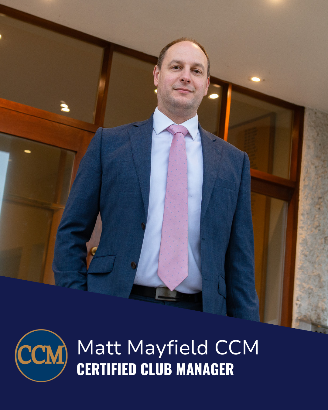 Matt Mayfield, General Manager at Harewood Downs Golf Club, Achieves Certified Club Manager (CCM) Designation