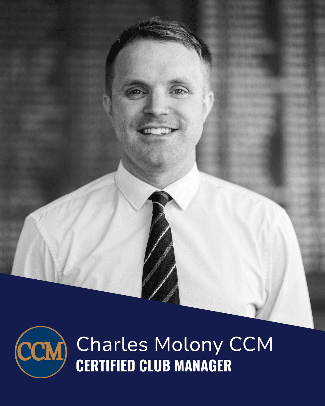 Charles Molony Awarded Certified Club Manager (CCM) Designation