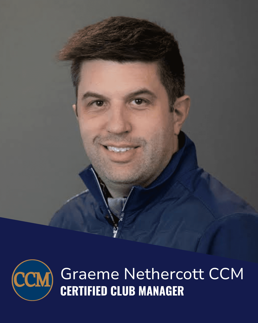 Graeme Nethercott achieves Certified Club Manager (CCM) Status