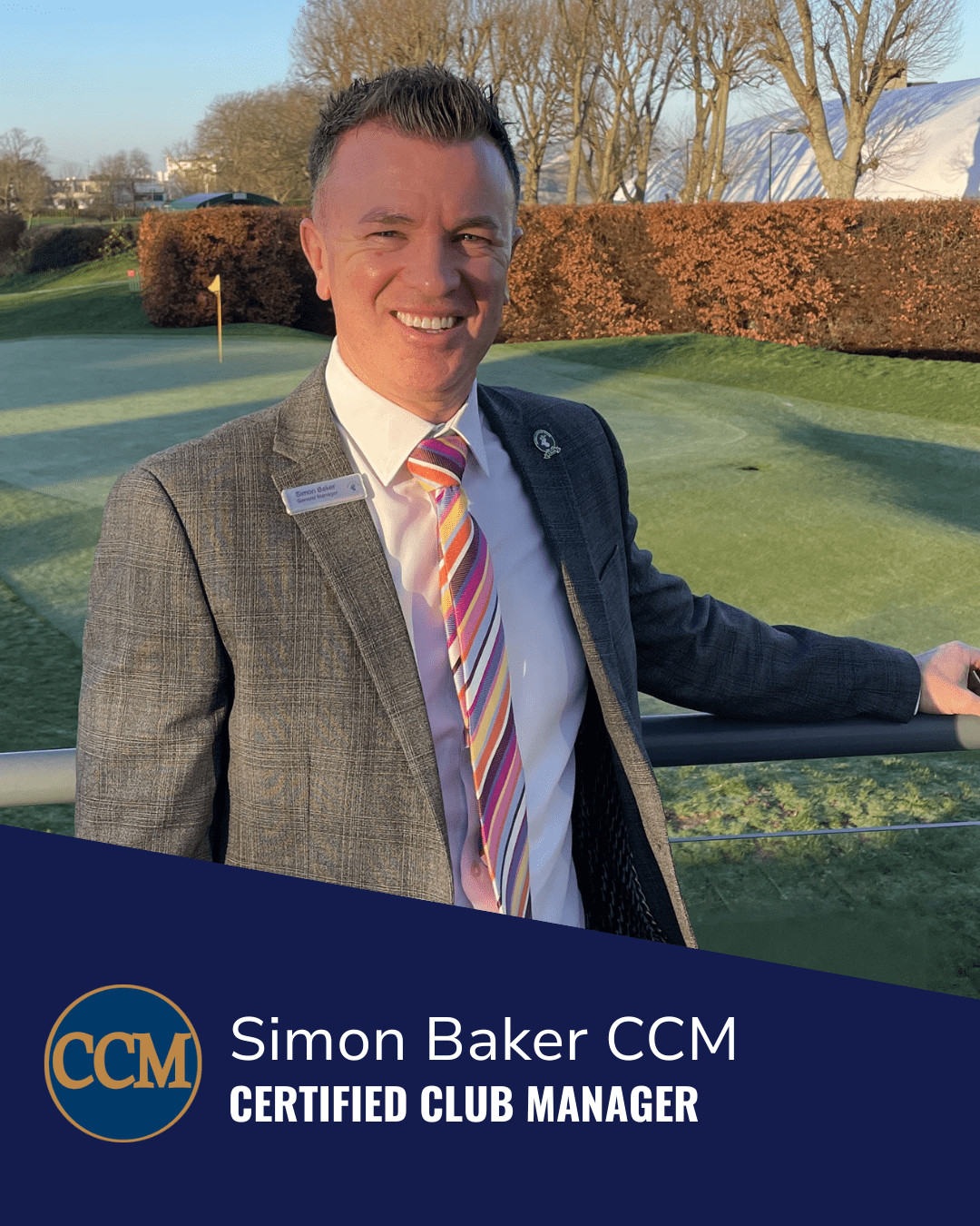 Simon Baker awarded Certified Club Manager (CCM) Status