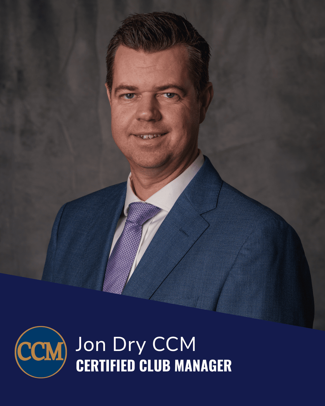 Jon Dry achieves Certified Club Manager (CCM) Status
